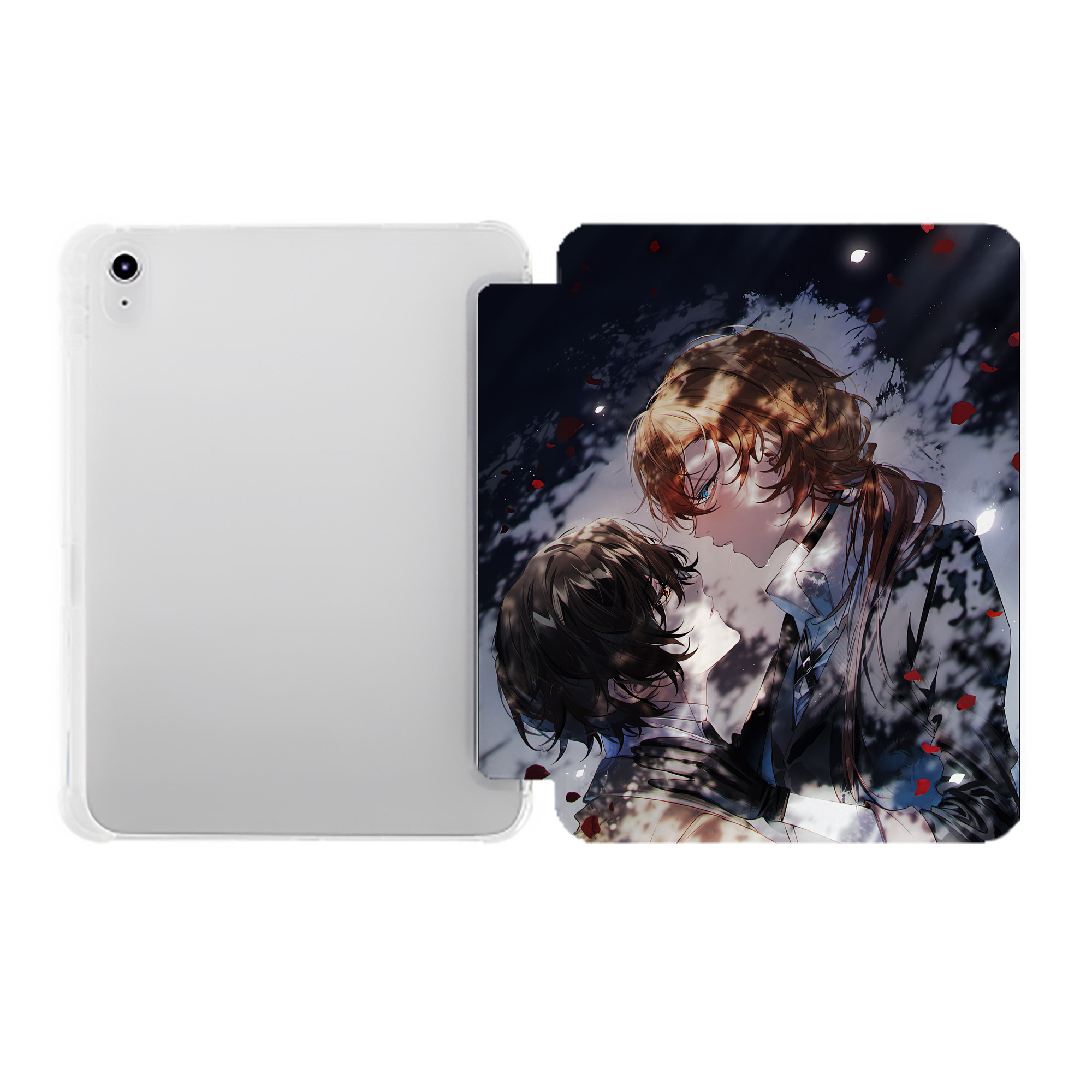 （画像用） 文豪ストレイドッグス Bungo Stray Dogs IPad ケース ペン収納付き 三つ折りスタンド PUレザー×シリコン 対応機種9.5/10.5/10.9インチ